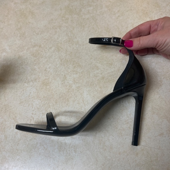 YSL black patent sandals 4” heel size 37 1/2 - Picture 2 of 4